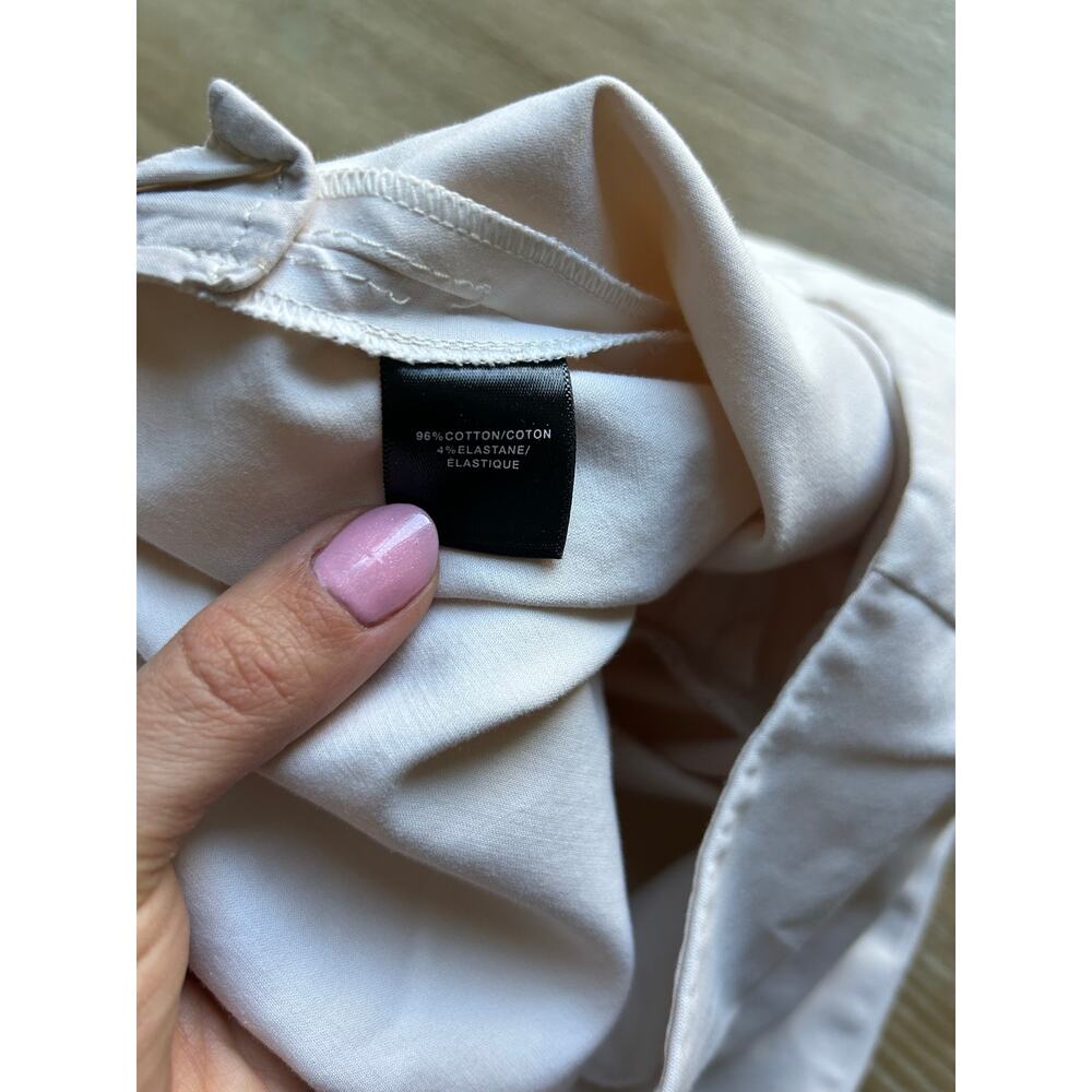 Lafayette 148 New York White Bleecker Cropped Pant Stretch Cotton SideZip luxury - Picture 11 of 16